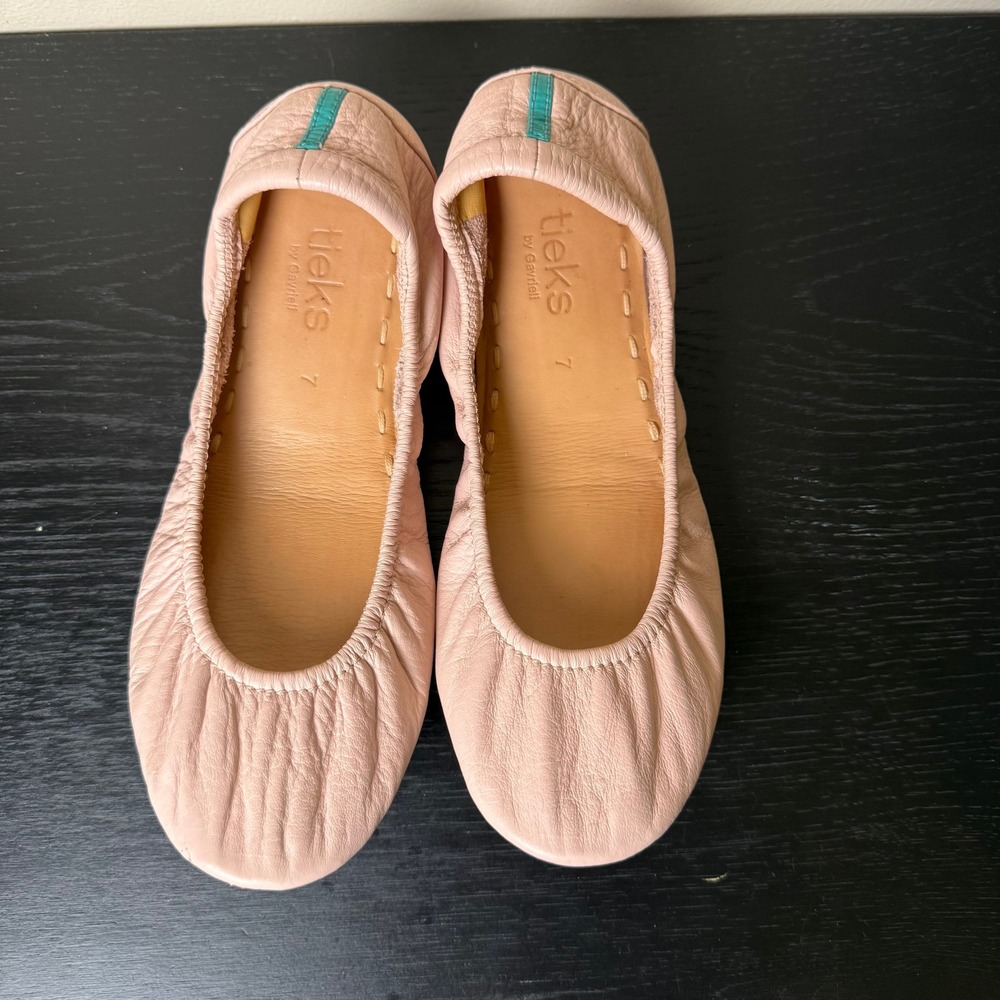 Tieks by Gavrieli Ballerina Pink Leather Foldable Ballet Flats Womens Size 7
